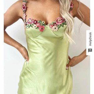 Tiana Midi Dress in Lime - Size L